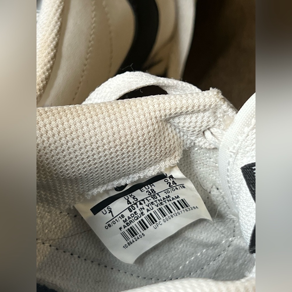 Nike Cortez Leather Women Shoes White Black Basic Classic Athletic Sneakers - Picture 5 of 12